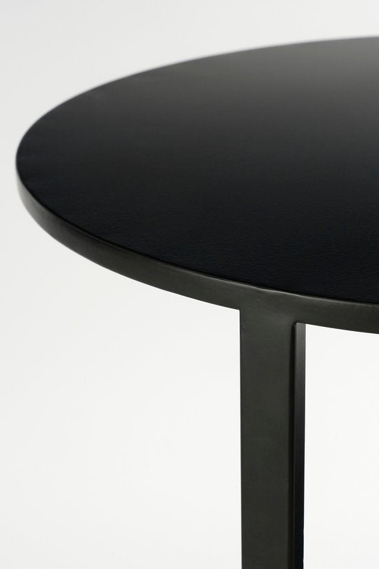 Mica Decorations Noah Bijzettafel - H58 x Ø45 cm - Metaal - Zwart