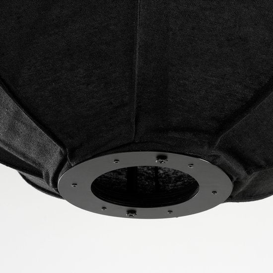 Mica Decorations Pego Hanglamp - H55 x Ø50 cm - Linnen - Zwart