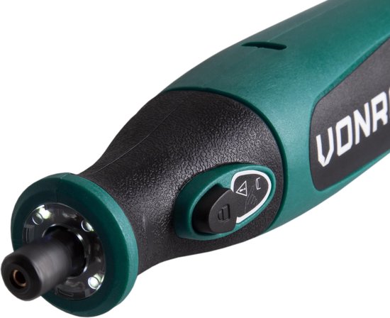 VONROC Accu Multitool – Roterend – 8V – Incl. 24 accessoires, oplader & opbergtas