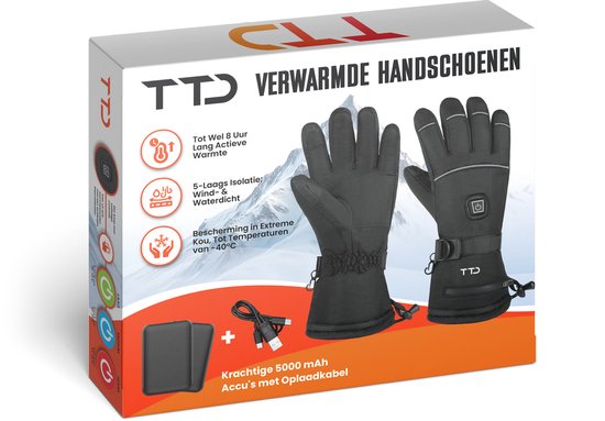 TTD® Verwarmde Handschoenen L - Handschoenen met Verwarming Oplaadbaar