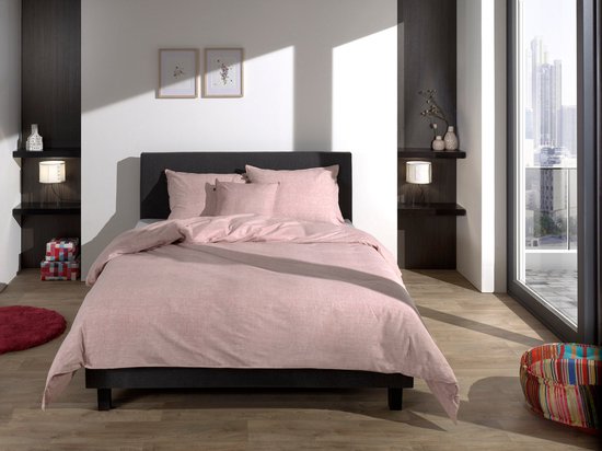 ZoHome Lino Dekbedovertrek - Eenpersoons - 140x200/220 cm - Shell Nude