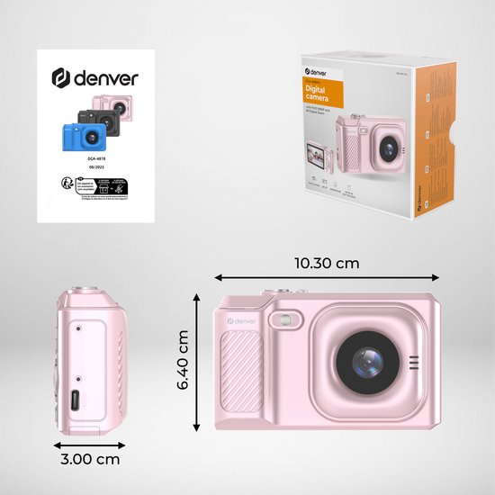 Denver - Digitale Camera Full HD - 48MP - Vlog Camera - Roze