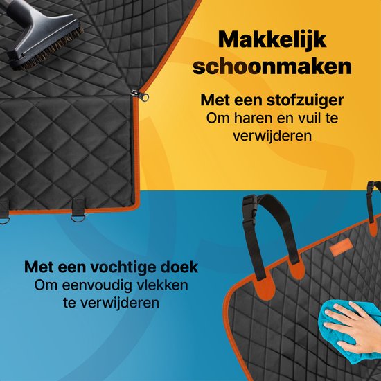 Jake en Jacky Hondendeken Auto Achterbank en Kofferbak - Autodeken Hond - Hondenkleed - Beschermhoes Auto - Incl. Hondenriem, Ophangriemen & Opbergtas