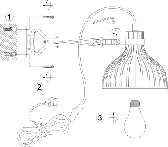 Anne Lighting wandlamp Dunbar - zwart - metaal - 3093ZW