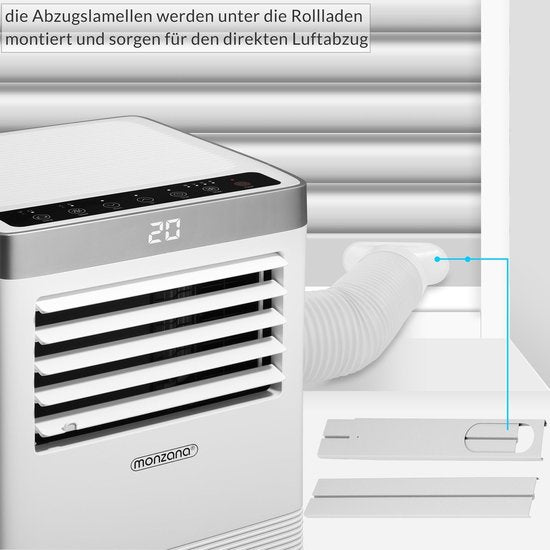 Monzana Mobiele Airco MZKA1000 - 4in1 Inclusief App-bediening - Wit