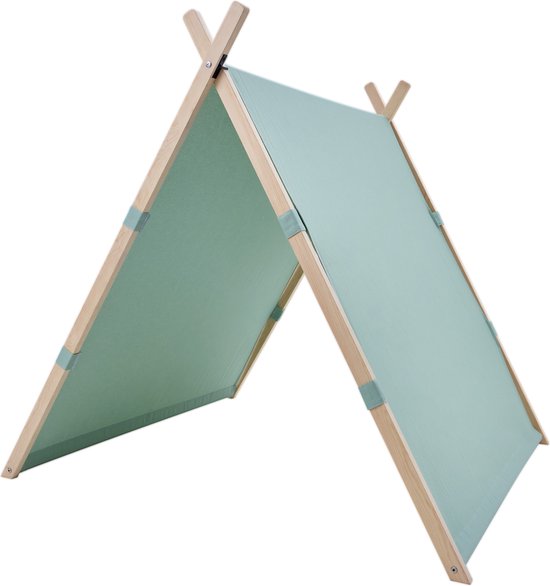 Sunny Como Speeltent Groen – Wigwam Tipi Tent voor kinderen - Stokken FSC hout - 123x106x107cm