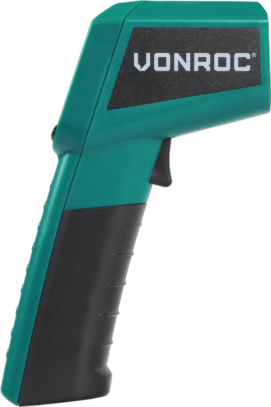 VONROC Digitale infrarood thermometer – Laser – Meetbereik -40°C tot 530°C – Incl. 2 batterijen