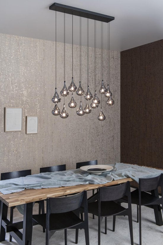Lucide TEARS - Hanglamp - LED Dimbaar - G4 - 16x1,5W 3000K - Zwart