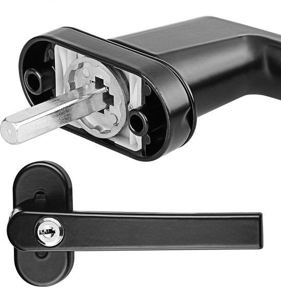 Monzana - Raamsluiting 2x - Afsluitbaar Slot Pin Lengte 35mm Zwart