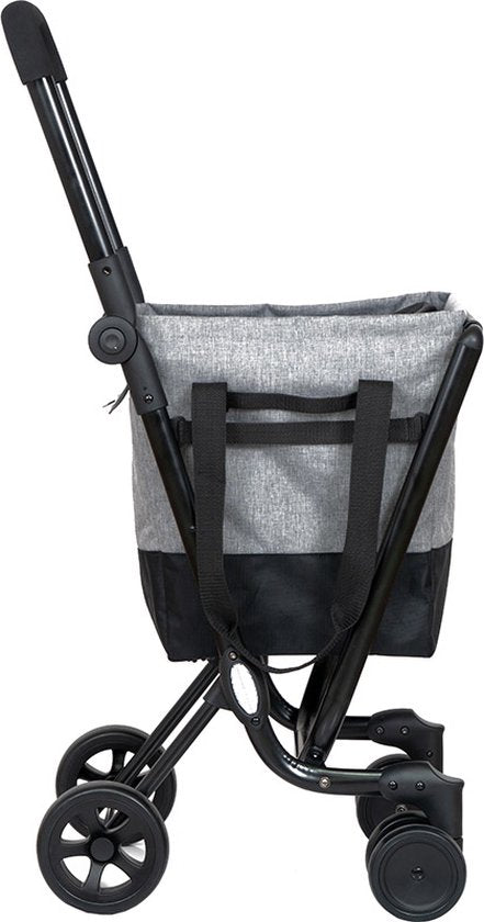 Ceruzo by Playmarket- Easy Go - Boodschappentrolley - Zwart-Grijs