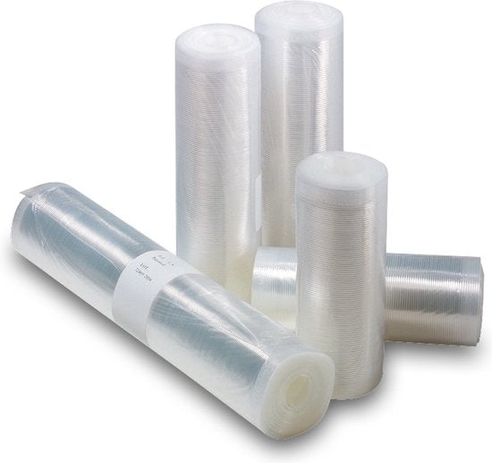 Solis Vacuumrollen - 20 x 600 cm - Geschikt voor Diepvries, Magnetron en Sous Vide Koken - BPA-Vrij - Drielaags Vacuum Rollen - Vacuumfolie Rollen - 2 Stuks