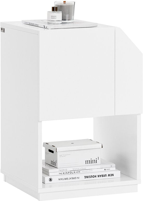 SoBuy FBT136-W Bijzettafel - Witte Salontafel van Houtcomposiet