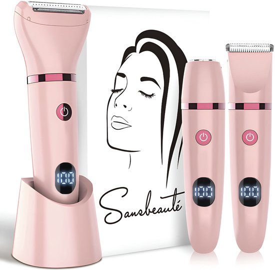Sansbeauté® 3-in-1 Ladyshave – Met Display – Elektrisch – USB Oplaadbaar