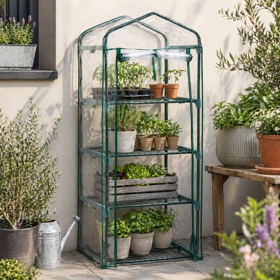 Ceruzo Broeikas 4 Verdiepingen – 160 cm – Foliekas – Balkon Kas