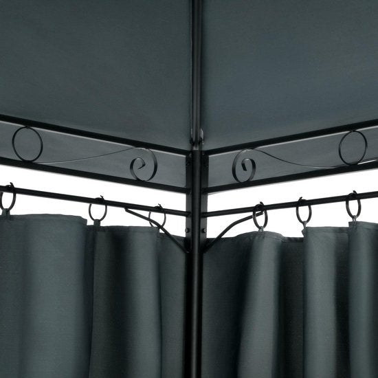 Casaria Paviljoen Topas 3x4m - UV-bescherming 50+ - Antraciet