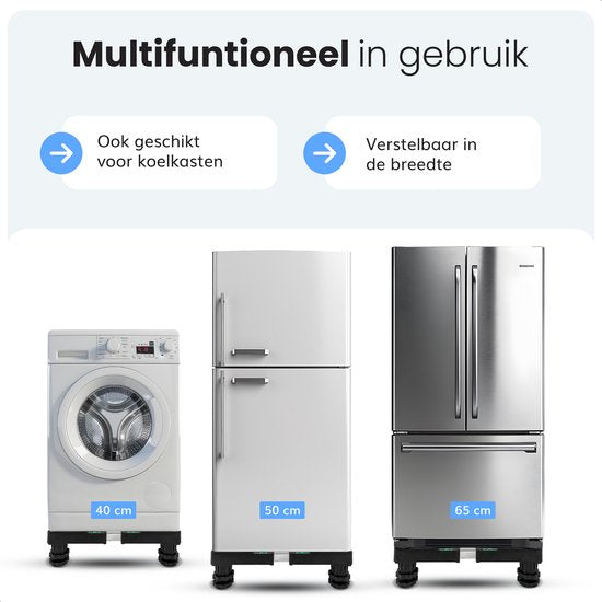 Wasmachine Verhoger - Wasmachine Opbouwmeubel - Wasmachine Sokkel - Kast - Geschikt voor Droger, Koelkast, Vaatwasser en Vriezer - Voor Bosch, Samsung, Miele, AEG, LG, Haier - Verstelbaar
