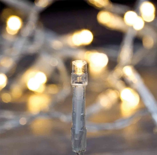 LED-verlichting - 180 LED - 13.5 meter - Warm wit - Transparant snoer