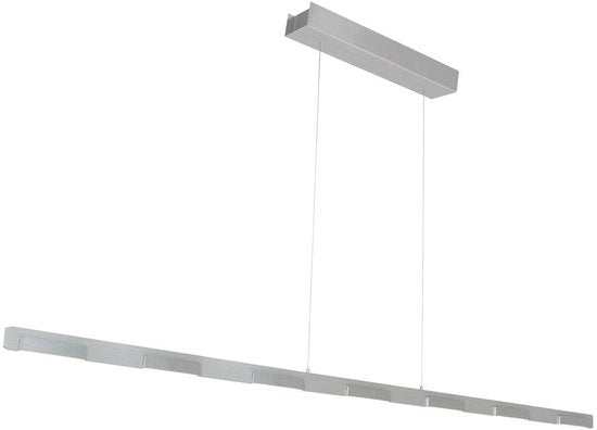Hanglamp Bloc 3297ST Staal 171 cm Hoogteinstelbaar met Kabel Lift Steinhauer, Modern Design, Dimbaar met Externe Dimmer