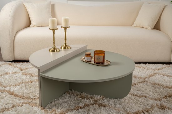 Houten salontafel "Orion" 90 x 60 x 30 cm - Essengroen