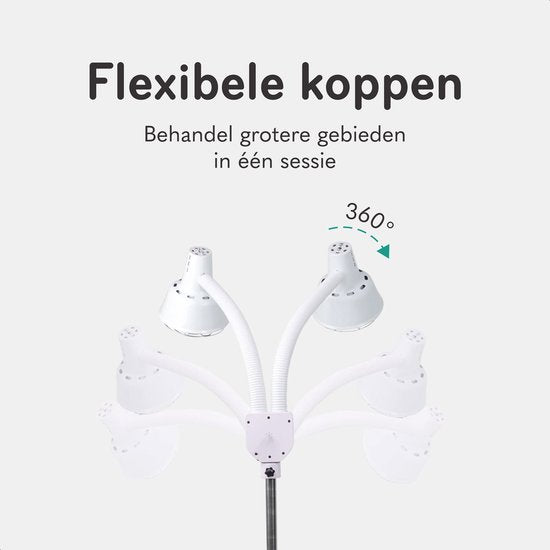 Soft & Silky Infraroodlamp 2 Koppen - Draaibaar - Infrarood - Therapie - Deken - Lamp - Verwarmingspaneel - Verwarming