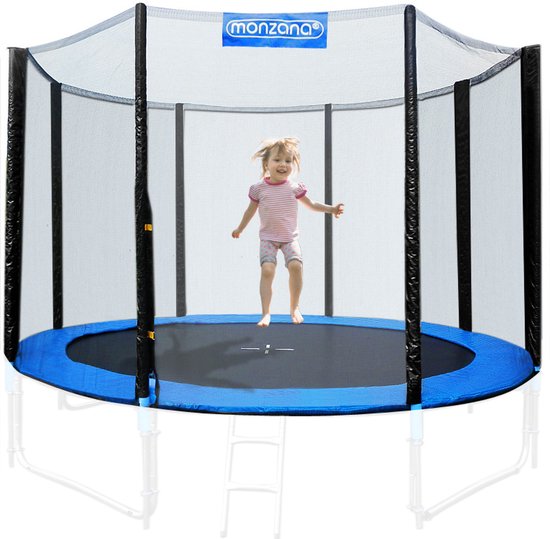 Monzana Trampoline - Ø244cm Veiligheidsnet UV- en weerbestendig - Zwart