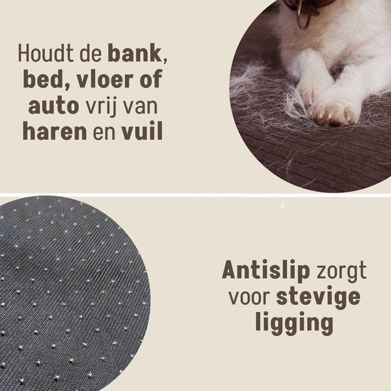 By Cee Cee Origineel Hondendeken Bank – Hondenkleed Bank - Hondenmand - Premium - Volledig Afritsbaar - Ribstof - Beige - 120x90 - Maat L