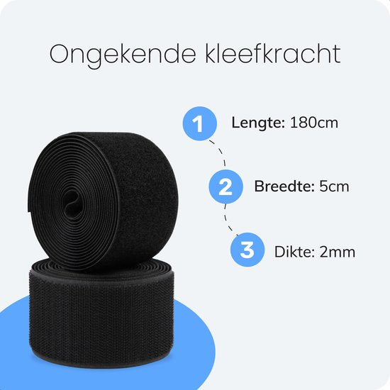 Luft Zelfklevende klittenband - 180x5cm - Tape - Naaibaar - Velcro - Klitterband