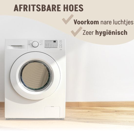 By Cee Cee Orthopedische Hondenmand – Hondenbed – Ribstof - Voor Kleine Honden - Mokka Taupe - 80x55 cm