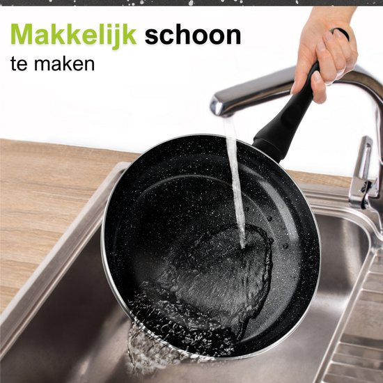 CeraFusion Keramische Pannenset 6-delig - Koekenpannen & Kookpotten 20, 24 cm - Koekenpan - Pannensets - Inductie Pannen - Pan - PFAS Vrij