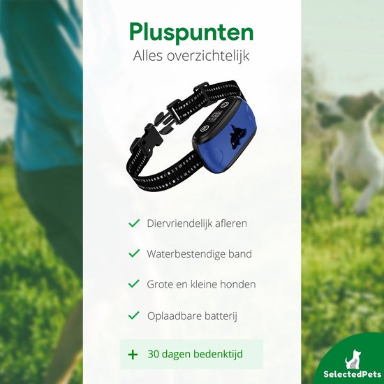 Anti blafband - Blafband voor honden - Blafband grote en kleine hond - Automatische blafdetectie verstelbaar op jouw hond