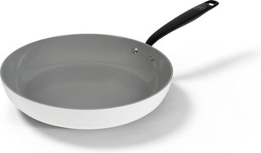 BE Living Essential Koekenpan - Ø 28 cm - Keramisch - PFAS vrij - Inductie - Wit