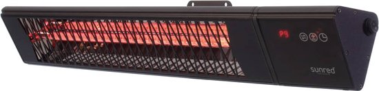 Sunred – Triangle - Dark lijn - Zwart - Wand model - Terrasverwarmer – Carbon rosé goud technologie - 2500 W – ECO - 9 standen - Afstand bestuurbaar - SMART – APP – Timer - Elektrische heater – SMART heater – SLIMME heater
