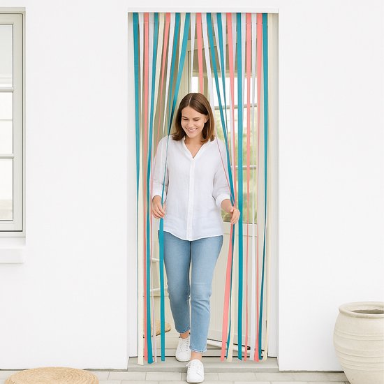 Kinzo Deurhor 220x100 cm – Insectenhor Zonder Boren - Magnetisch Insectengordijn voor Deur – Raamhor & Insectengaas – Herbruikbare Hor voor Balkondeur of Tuindeur