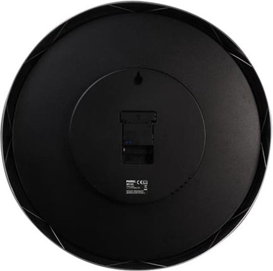Perel Wandklok, rond, analoog, 50 cm, radiogestuurde tijdsaanduiding (DCF), aluminium, zilver