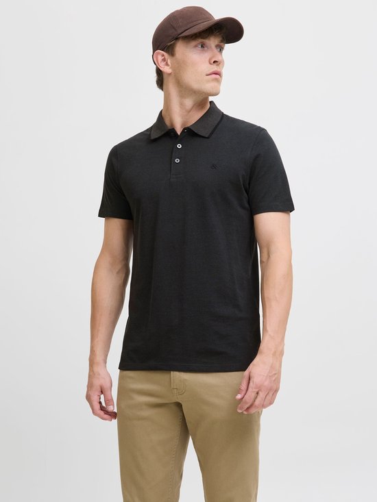 Jack & Jones Essentials Paulos Poloshirt - Donkergrijs Melange - Maat XL