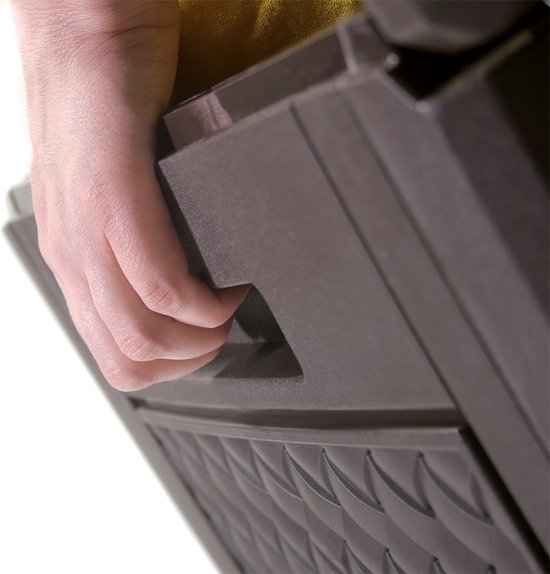 Opbergbox 310L UV-Bestendig Weerbestendig Wielen Tuinbox Vlechtwerk Bruin