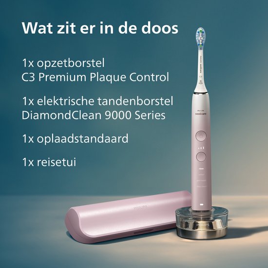Philips Sonicare DiamondClean 9000 - Elektrische tandenborstel - Roze/Wit - Ombre - HX9911/84