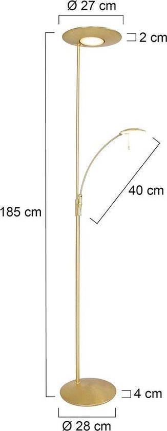 Vloerlamp Steinhauer Zenith LED - Messing