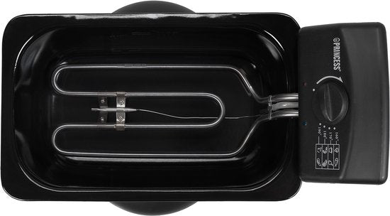 Princess Frituurpan 182729 – Friteuse - 4 liter – Koude zone - 2000 Watt - Black Steel Collectie