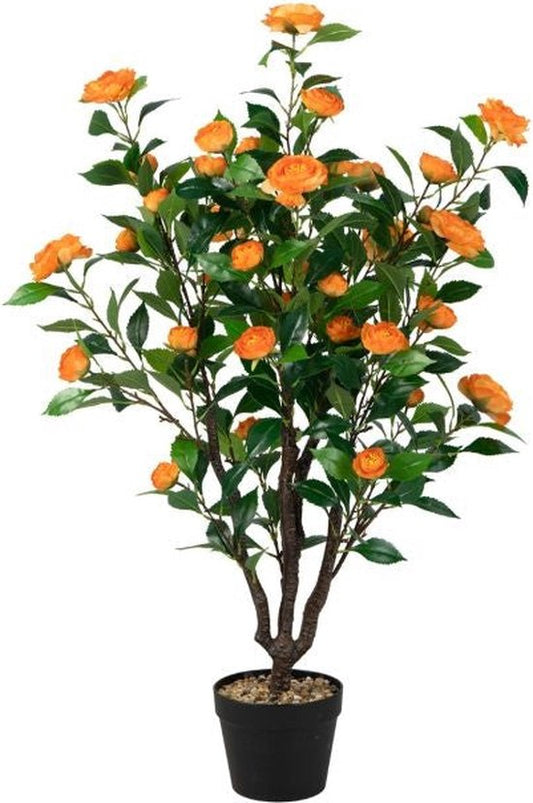 Coast - Kunstmatige Camelia Boom - 58 x 45 x 102 cm - Groen en geel