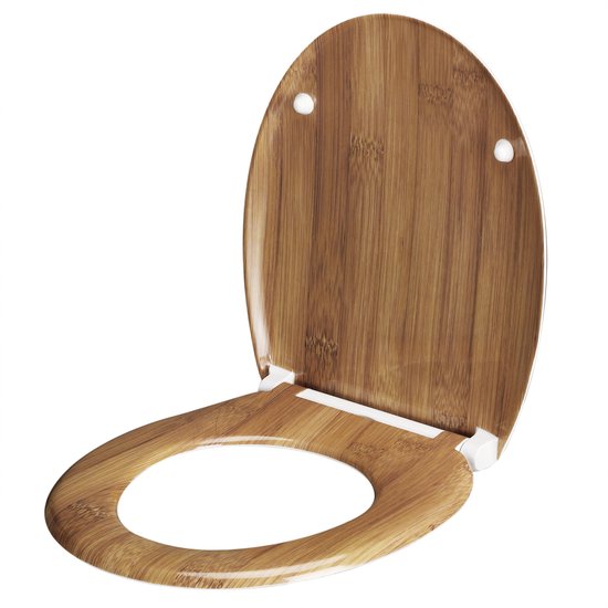 Casaria Wc Bril Duroplastic - Soft-close – Antibacterieel Bamboe