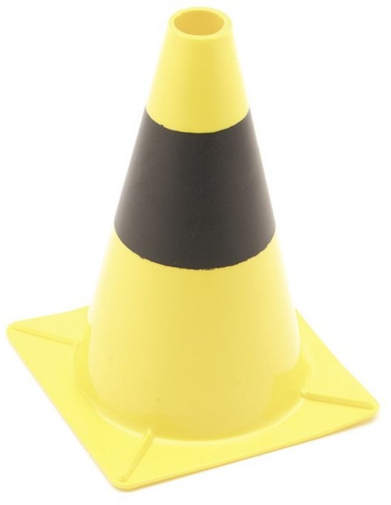 Perel Afzetkegel, voor het afbakenen van zones, zwart/geel, recreatief gebruik, 30 cm