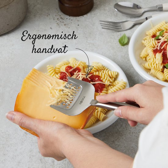 Boska Kaasrasp Copenhagen - Kaasrasp harde kaas - Kaasrasp voor oude kaas - Vaatwasserbestendig - Multifunctionele kaasrasp - RVS - 180 x 74x 20 mm - Keukengerei - Keuken accessoires - 10 jaar garantie