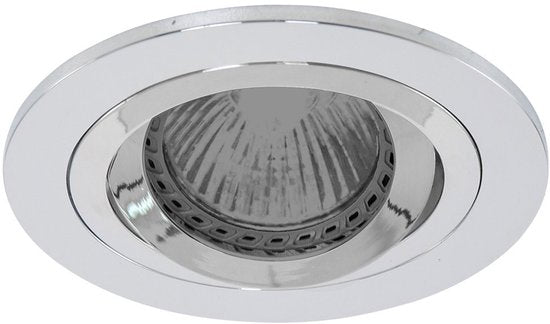 Inbouwspot Pelite 7304CH in glanzend chroom Ø10 cm - Modern, kantelbaar, geschikt voor binnengebruik - Steinhauer, Metaal, Elektronica, Kunststof