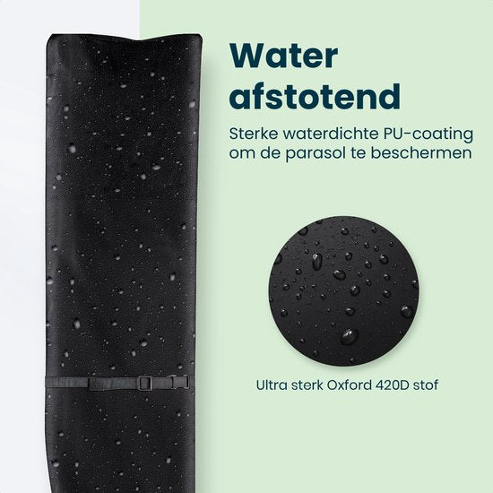 Parasolhoes voor Zweefparasol & Staande Parasol - Tot 400cm - Beschermhoes Waterdicht - Oxford 420D - Incl. Montagehulp
