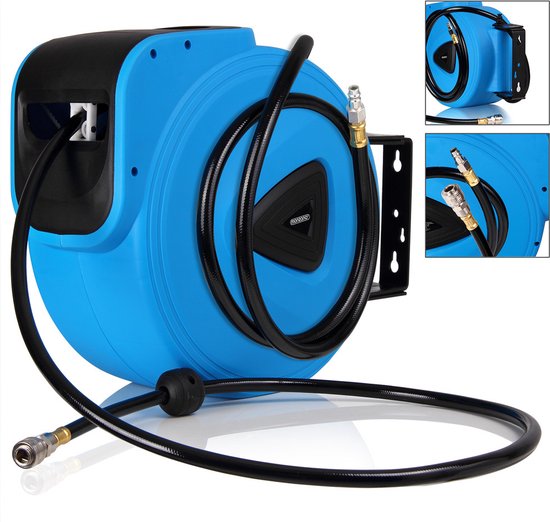 Monzana Automatische Persluchtslanghaspel - 20m - 1/4" Aansluiting