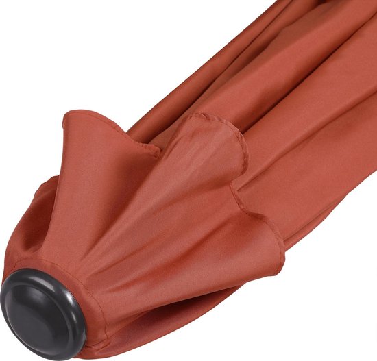 Kingsleeve Parasol Halfrond - Ø 2,7m UV 50+ Bescherming - Terracotta