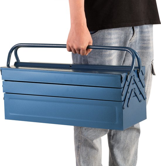 Monzana Gereedschapskoffer - Staal 53x20x20cm - Blauw