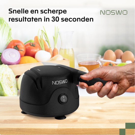 Noswo Elektrische Messenslijper - Multifunctioneel - Geschikt voor Messen, Schroevendraaiers en Scharen - Anti Slip - Zwart