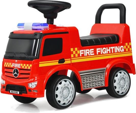 Kust Kinderbrandweerauto Gelicentieerde Mercedes Benz Glijauto 62 x 29 x 43 cm rood